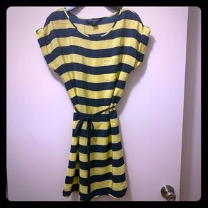 Summer beach silky striped dress
